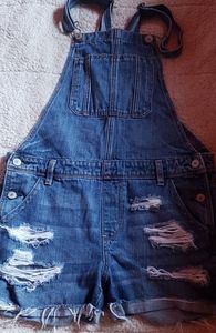 American eagle short overalls